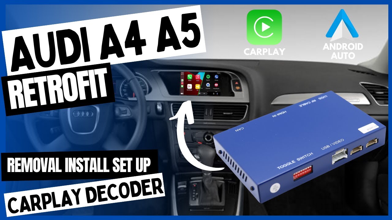 Как установить CarPlay на ваш Audi A4 A5. Декодер для модернизации оригинальной магнитолы. Низкая...