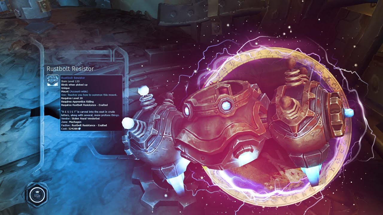 Rustbolt Resistor Mount (few tips to farm Rustbolt Resistance rep)