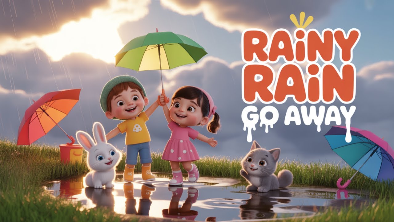 Rainy Rain Go Away | Fun Rain Song for Kids | Nursery Rhyme