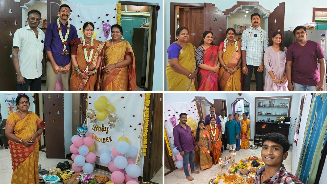பிரியாவுக்கு 5வது மாசம் ஷெரின் கிட்சன் ஷர்மிளா மற்றும் என் தங்கச்சி பொண்ணு செய்த பூ முடித்தல் விழா!