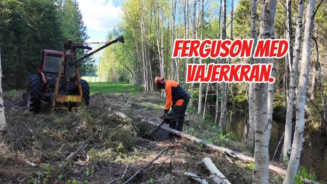 Ferguson FE35 med vajerkran.