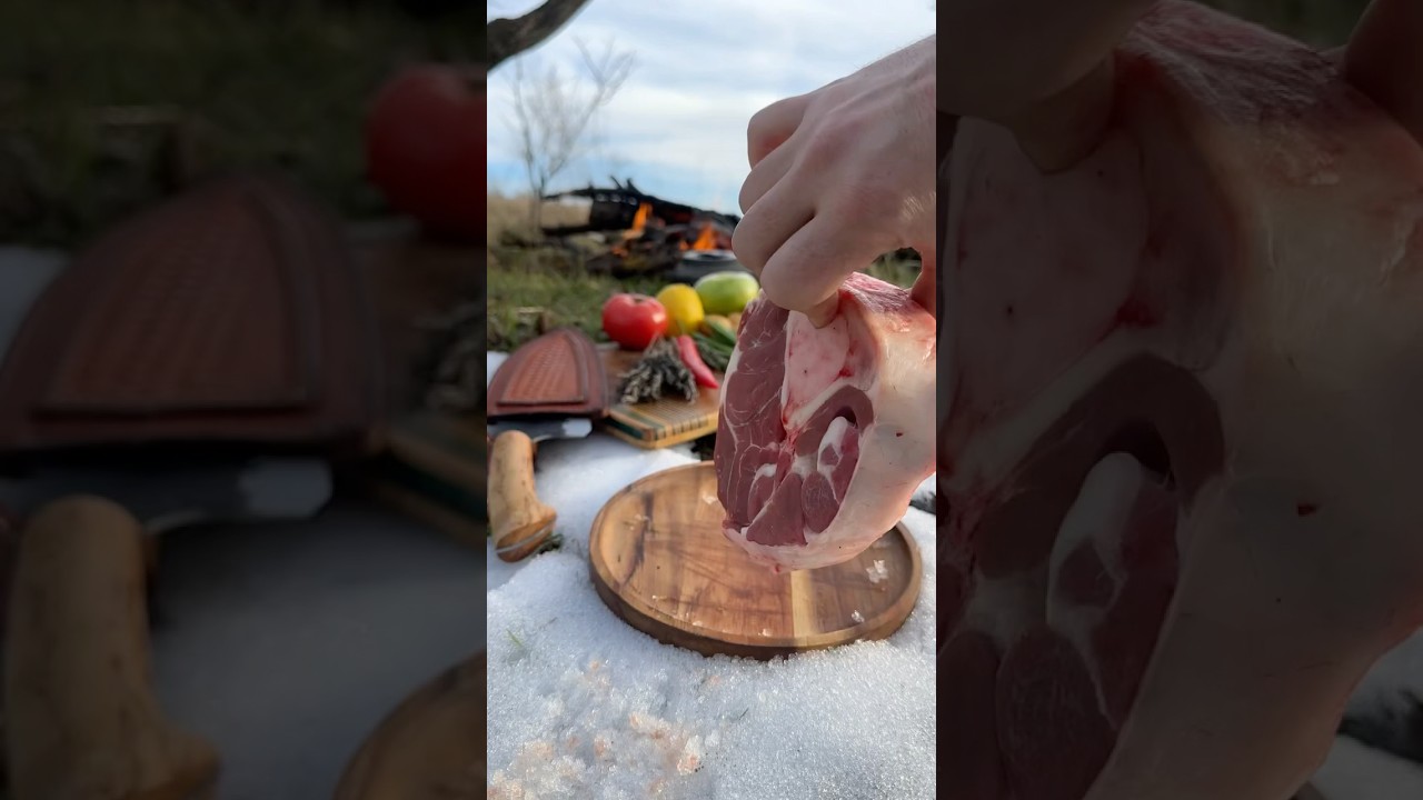 Отдых в Чечне: оссобуко на углях и чай из яблока #cooking #ossobuco #steak#meat #chechnya #adamdoc