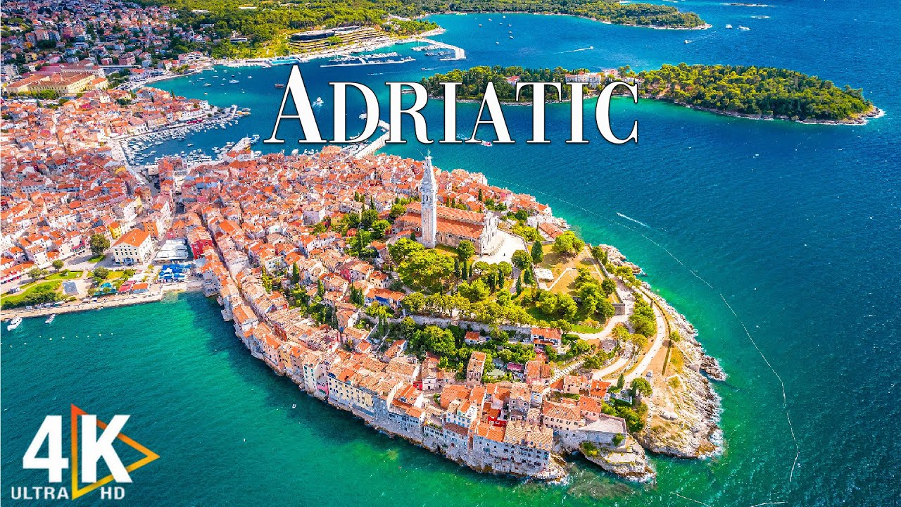 FLYING OVER ADRIATIC (4K UHD) I Relaxing Music Along With Beautiful Nature Videos | 4K VIDEO ULTRAHD