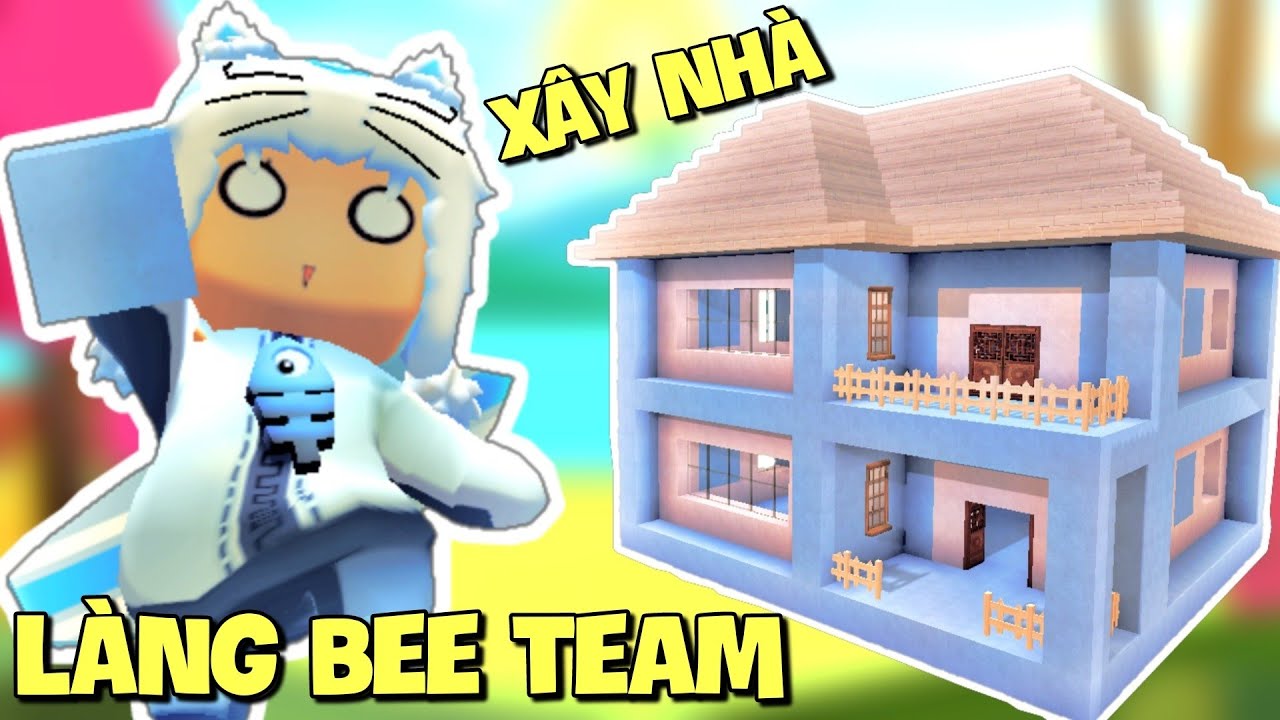 Meowpeo c&ocirc;ng khai L&agrave;ng Bee Team | Thử th&aacute;ch x&acirc;y nh&agrave; Meowpeo trong Mini World