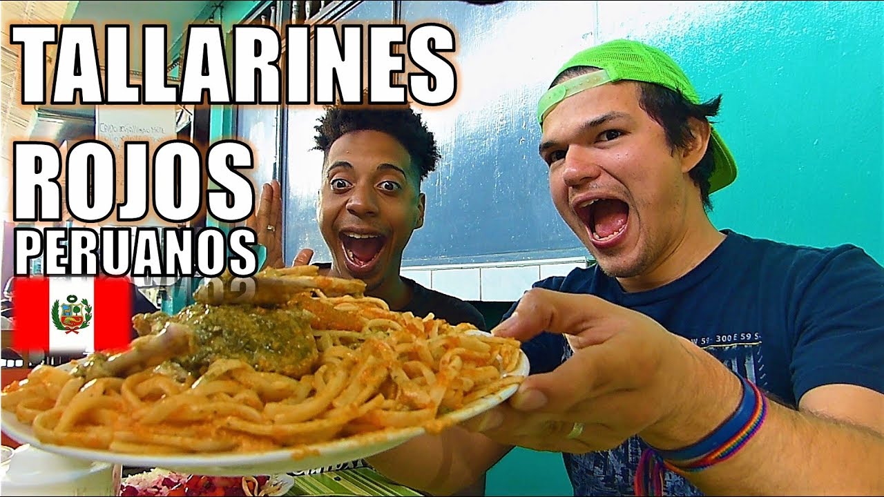 Como son los tallarines rojos con seco de pollo - Venezolanos en Peru