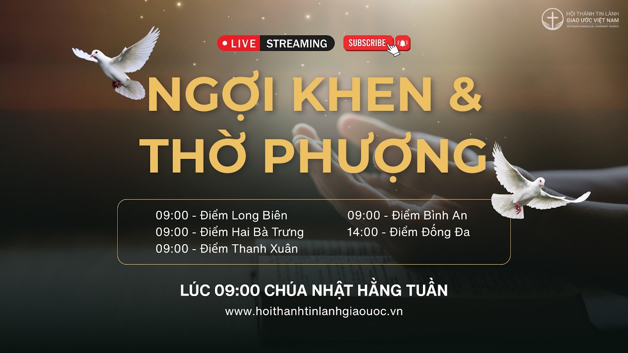 Lễ Thờ Phượng Trực Tuyến Chúa Nhật 01/03/2026 - Hội Thánh Tin Lành Giao Ước Việt Nam
