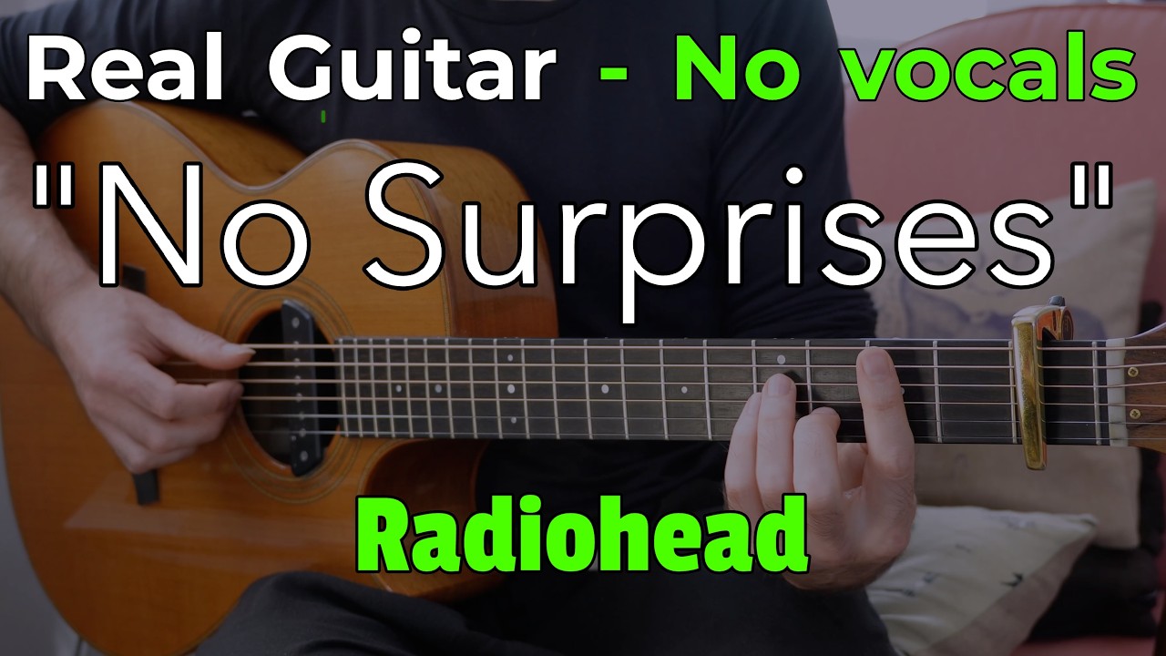 No Surprises – Radiohead (Acoustic Karaoke in F) | No Vocals • 74 BPM
