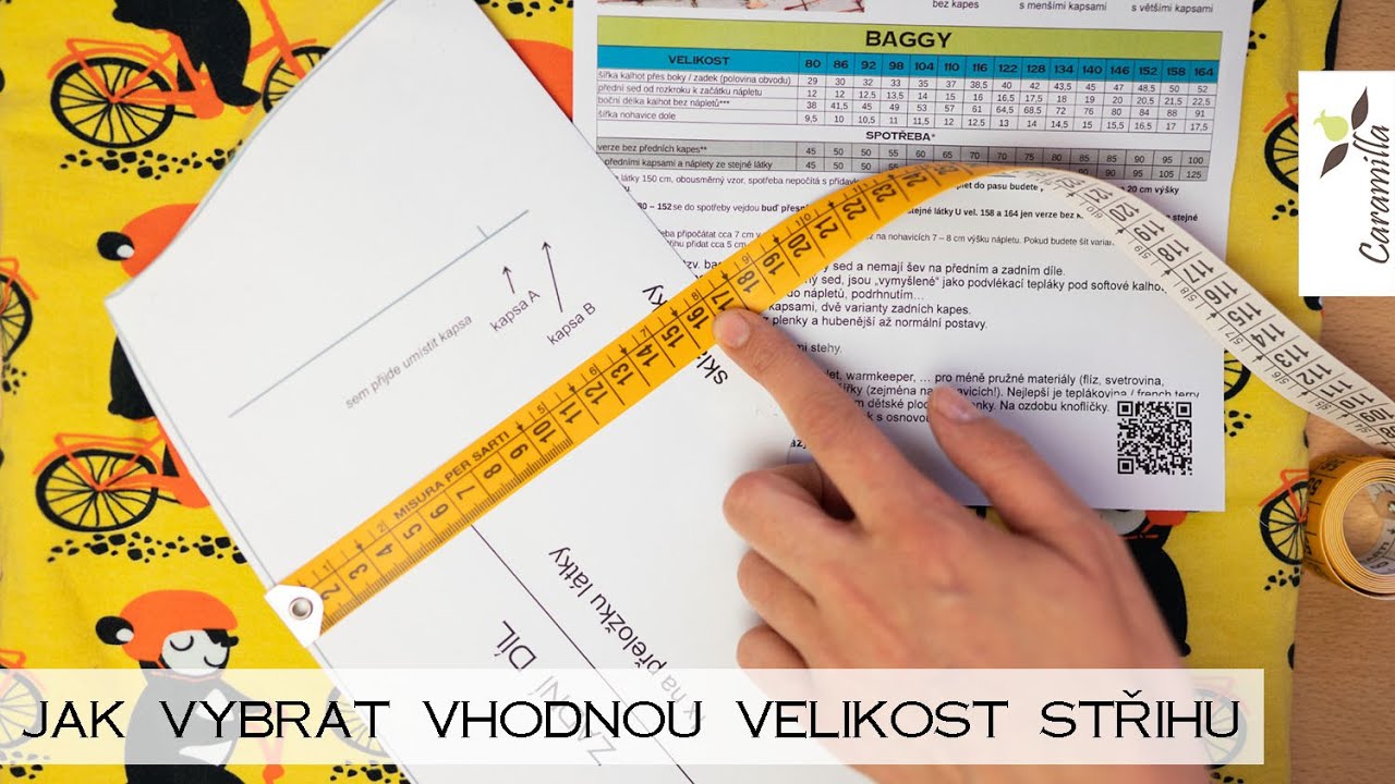 Jak správně vybrat vhodnou velikost střihu pro šití | Caramilla Easy