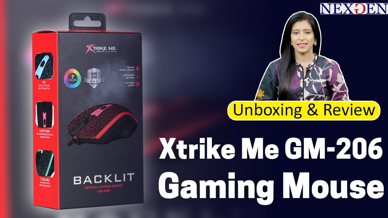XTRIKE ME GM-206 Backlit Gaming Mouse unboxing l gm 206 review