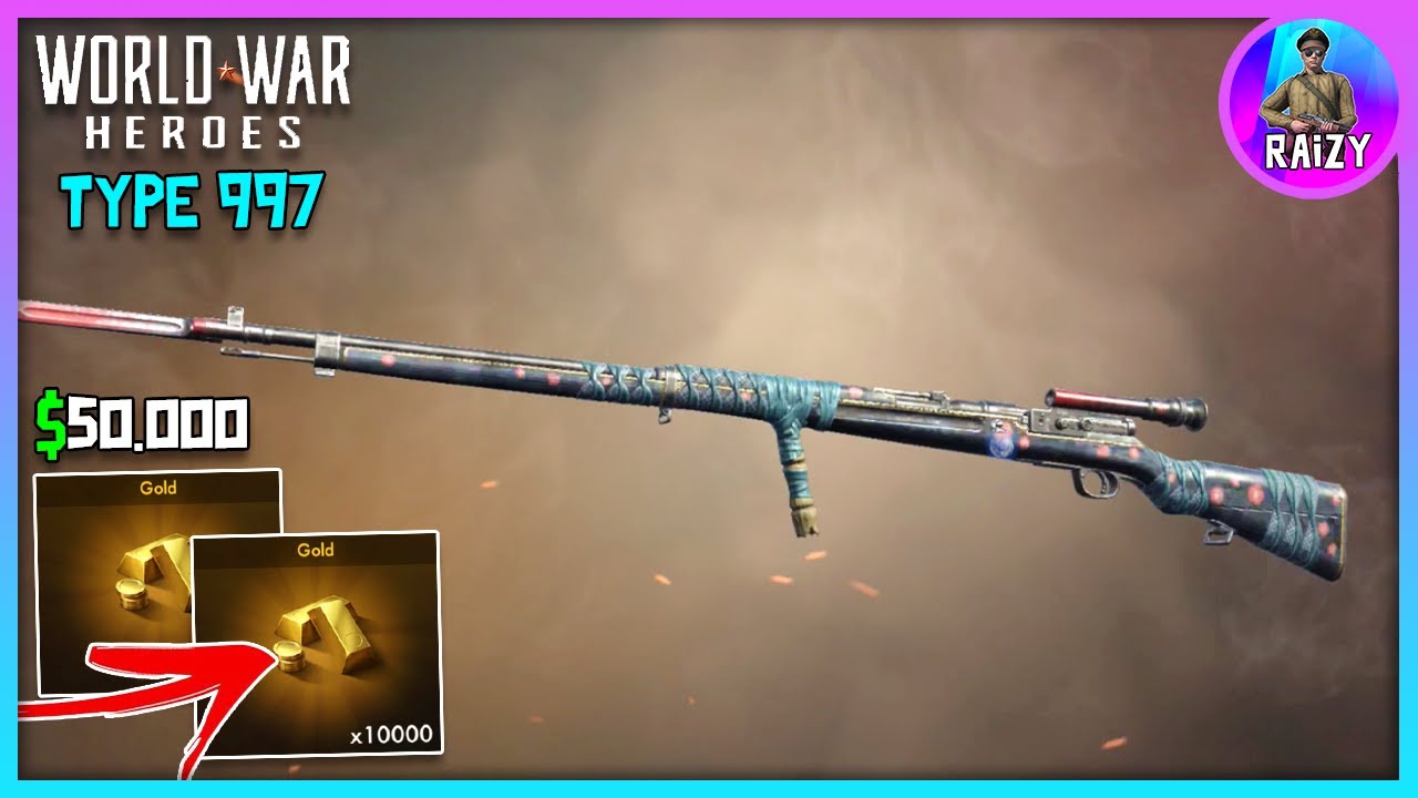 SPENDING $50.000 GOLD in TYPE 997 | BEST SNiPER | World War Heroes