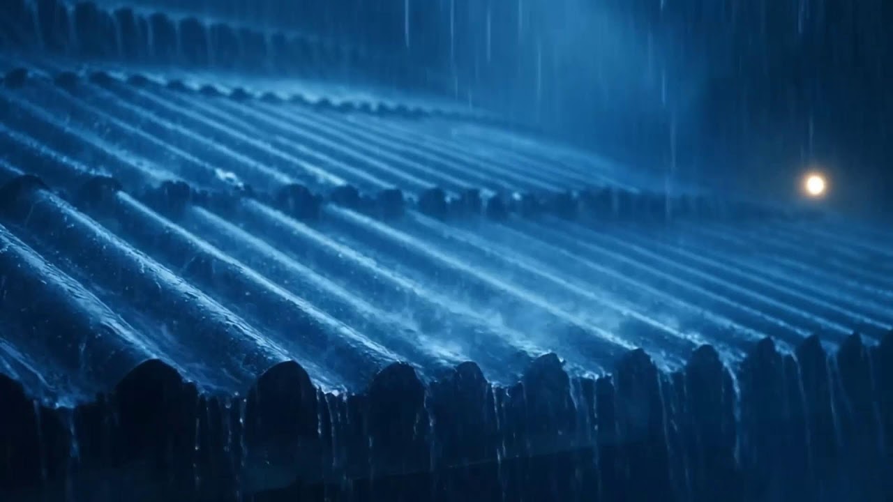 Rainstorm Ambience Inside a Warm Fire Shelter 4K 24/7