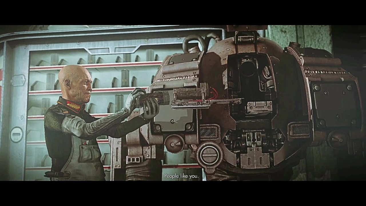 Wyatt Brain | Fight With Deathshead's Prototype Robot | Wolfenstein The New Order