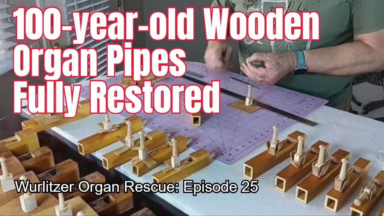 Ultimate Organ Pipes Restoration!  Wurlitzer Stopped Organ Pipes Finally Completed.