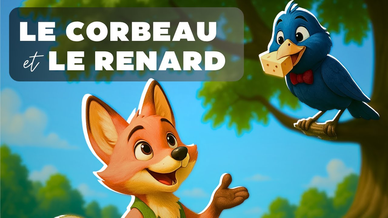 Le Corbeau et le Renard 🦊🐦 | Conte pour enfants | Histoire animée courte