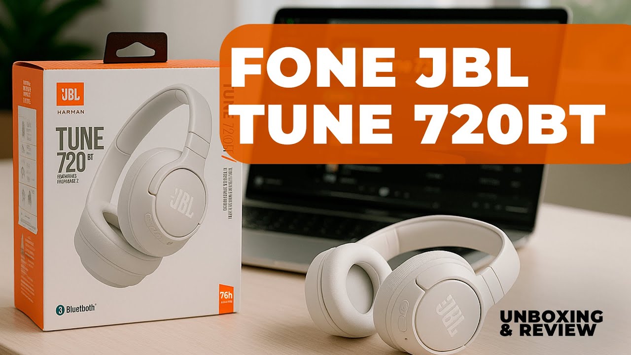 FONE DE OUVIDO BLUETOOTH JBL 720BT FONE DE OUVIDO JBL 720BT BRANCO DOBRÁVEL JBL 720BT UNBOX&REVIEW