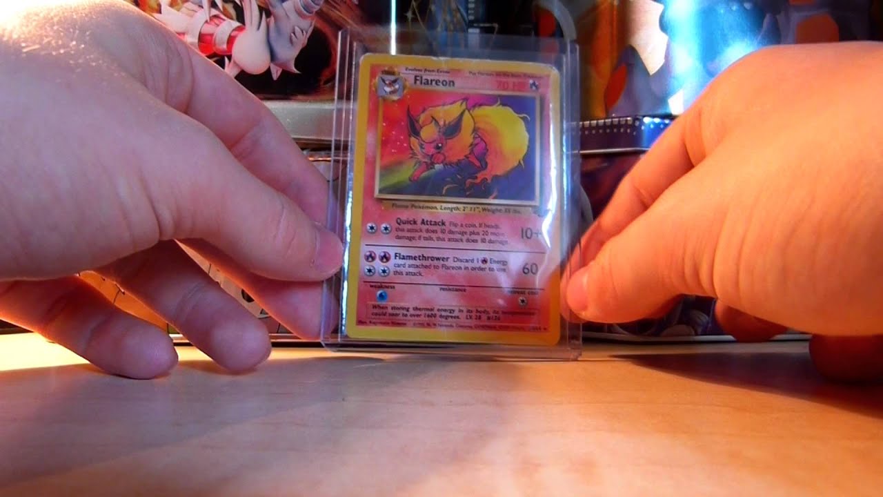 Fossil Flareon and base set Ninetales Pokemon Card Showcase