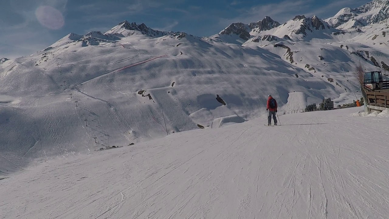 Tignes 2019, piste Henri to the residence Rond Point des Pistes