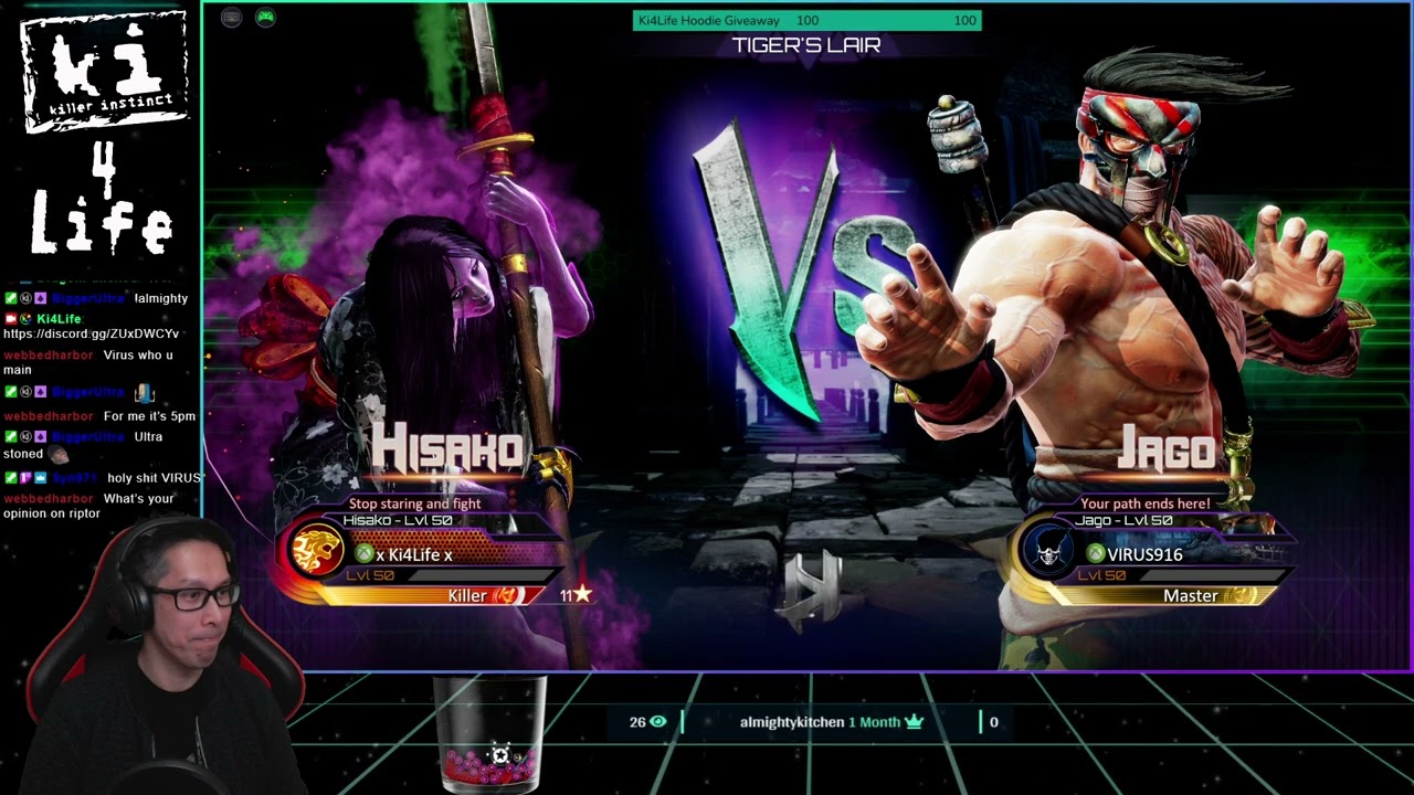 Killer Instinct FT10 VIRUS916 (Shadow Jago/Jago) vs Ki4Life (Hisako)