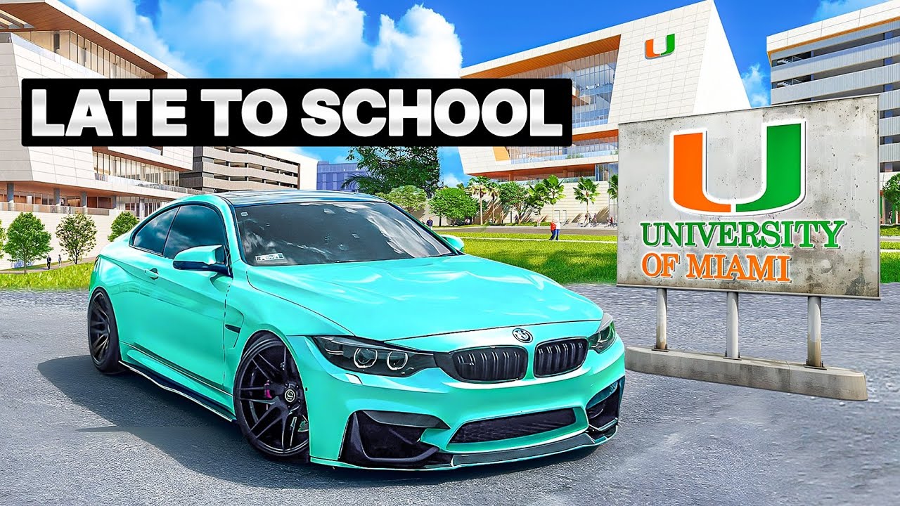 Late To School in STRAIGHT PIPE M4 POV..