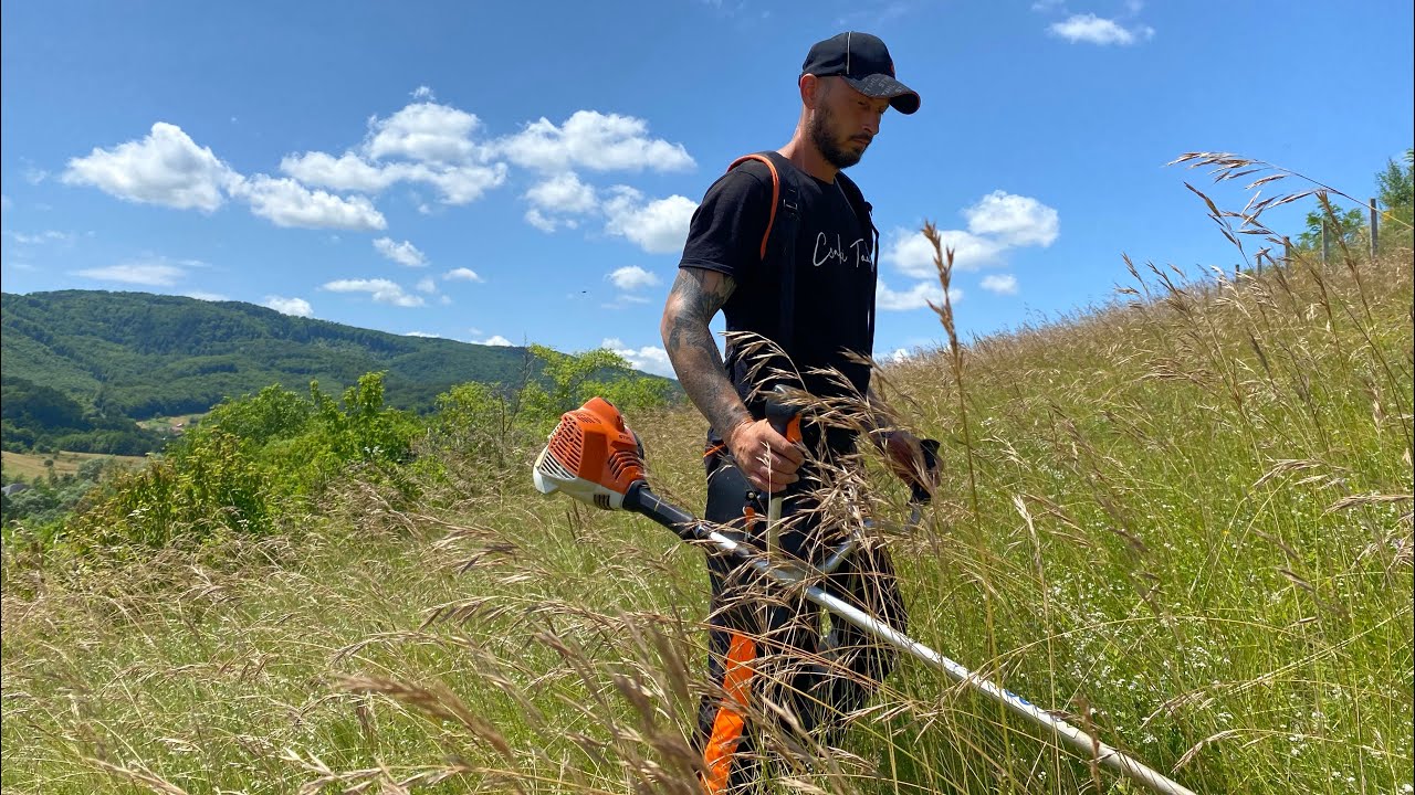 Mowing grass for the first time with Stihl Fs 70 CE. (Motocoasa Stihl Fs 70 CE prima utilizare.)