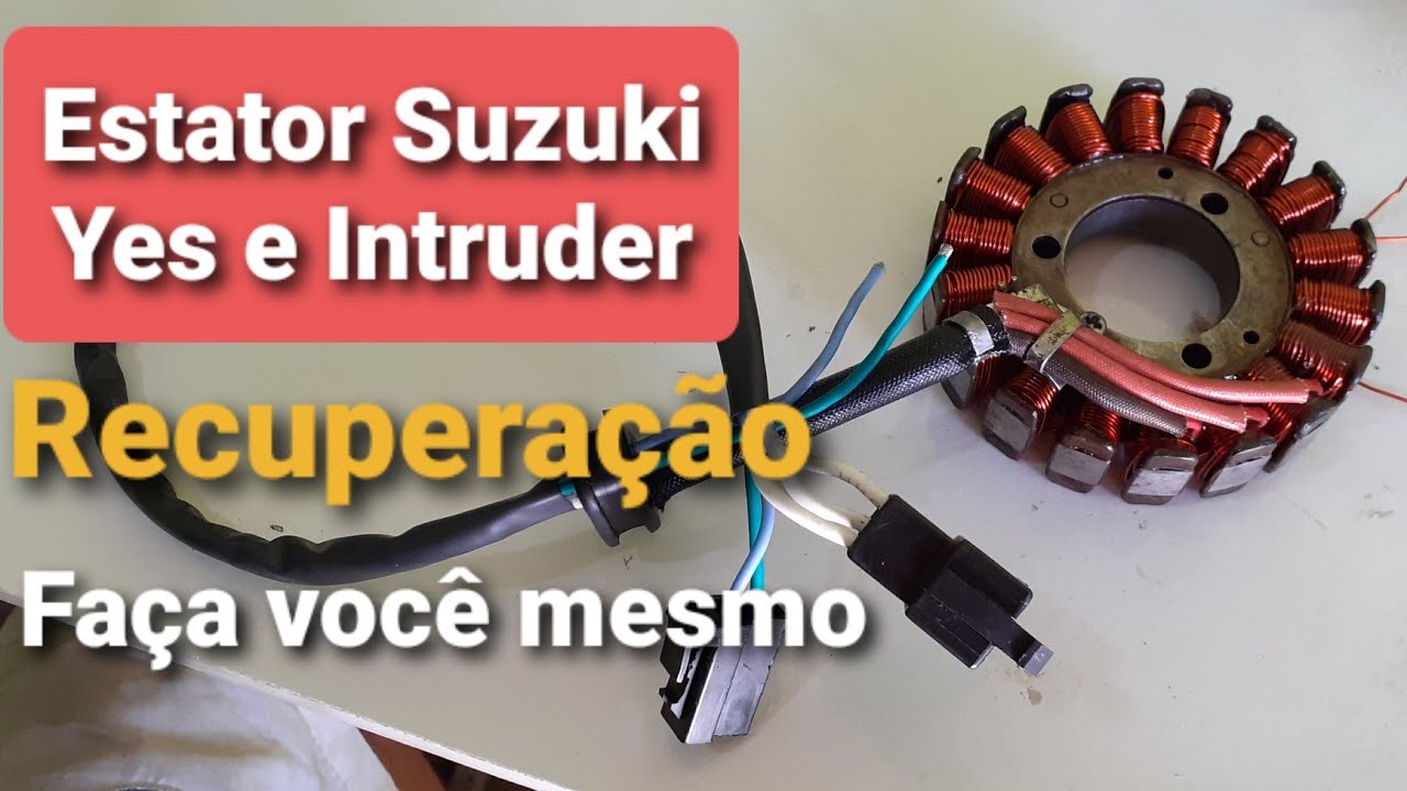 Recuperando Estator de Moto. Suzuki Yes e Intruder 125. Repairing motorcycle stator