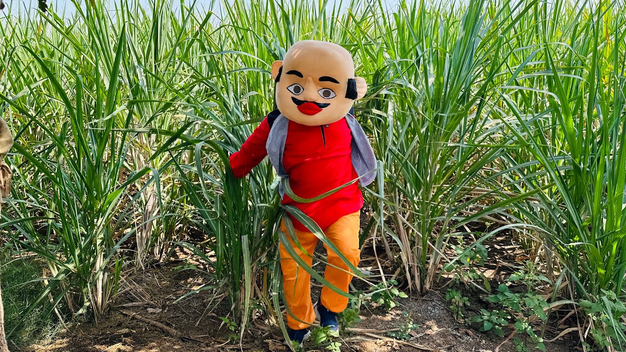 मोटूच्या मागं बिबट्या लागला 🫢 मम्मी खूप घाबरली 😱