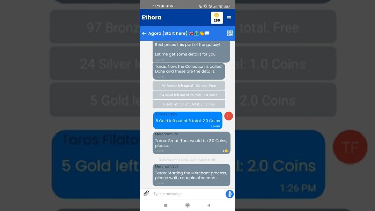 Getting (minting) NFT via a chat bot - Ethora web3 social demo
