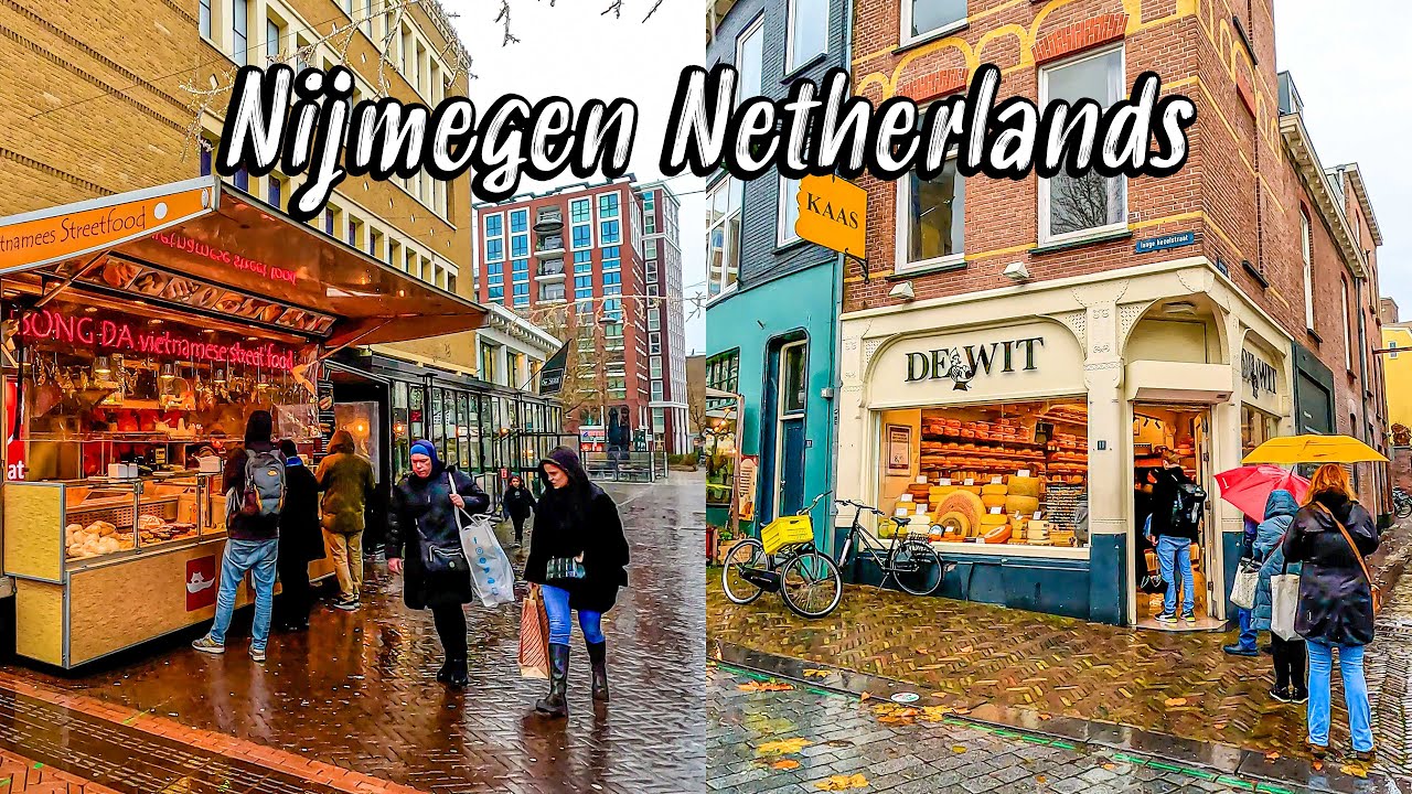 Nijmegen Netherlands, walking tour in 4k, 🎄 Christmas vibes