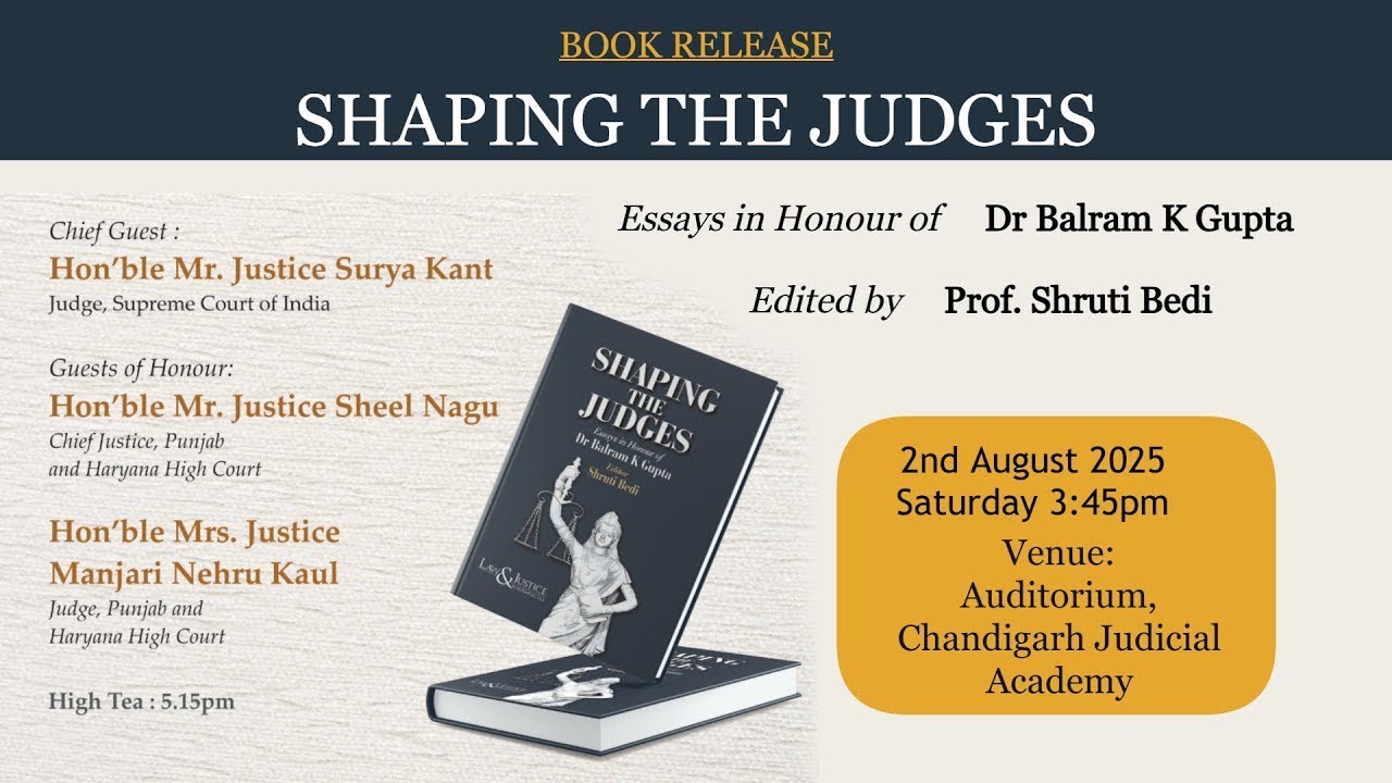 Book Release | Shaping the Judges | 02.08.2025 | Chandigarh