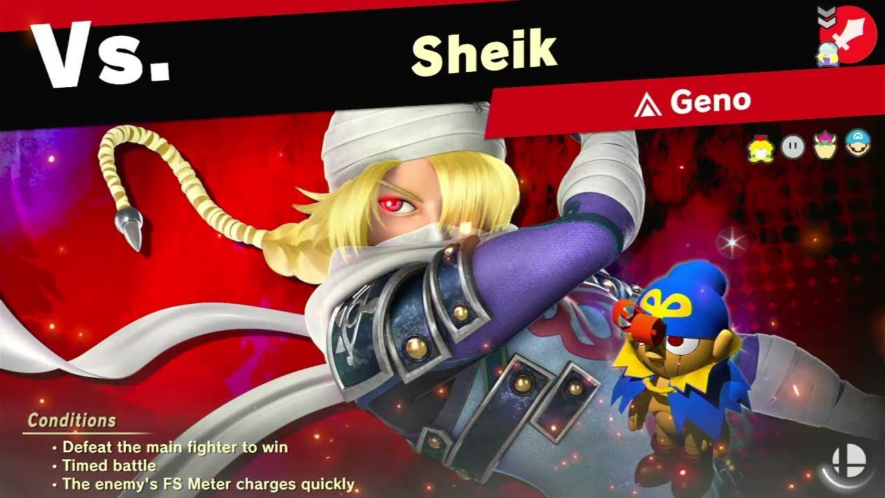 Super Smash Bros Ultimate World of Light: Sheik vs Geno
