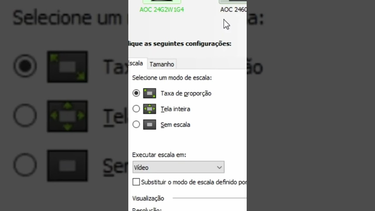 4:3 Stretched e Black Bars (Painel NVIDIA GeForce) #shorts