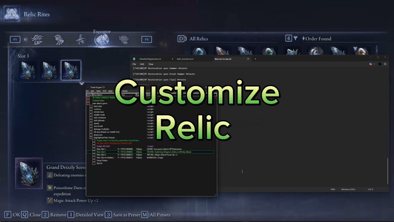 ELDEN RING NIGHTREIGN HOW TO CUSTOMIZE ALL RELICS
