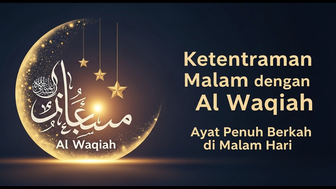 🌙 Surah Al-Waqiah Malam 🌙 Murottal Tenang untuk Tidur