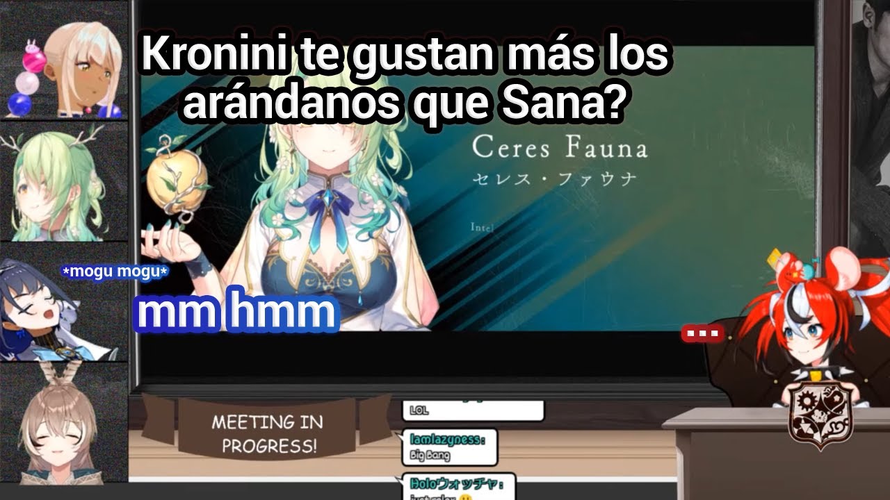Kronii come arándanos en medio del Consejo (Hololive Sub Español)