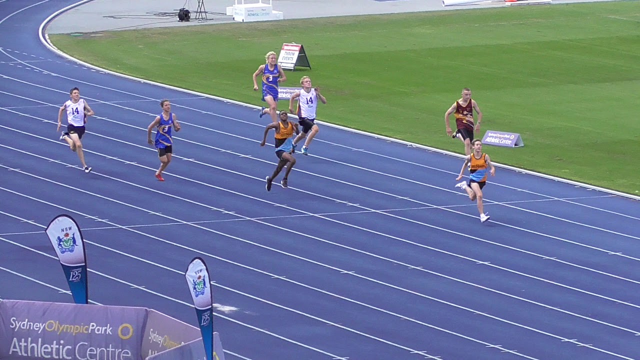 NSW PSSA Athletics State, Lachlan Wood, U12B 200m Semi-Final, 24.66, 18/10/17