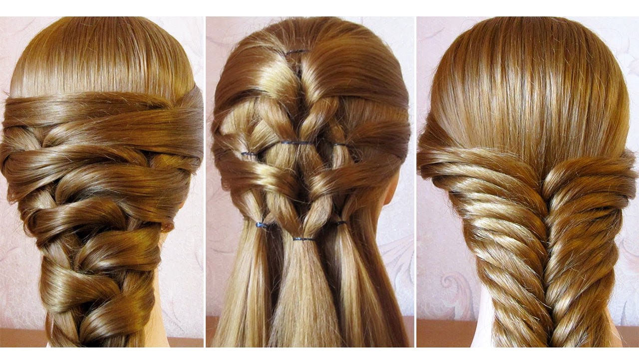 3 Stylish Easy Hairstyles with Elastics ❤️ Coiffures Simples pour tous les jours