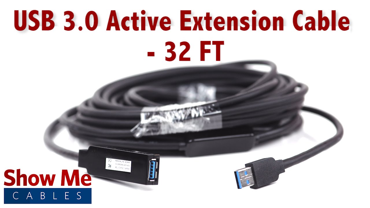 Easy To Use USB 3.0 Active Extension Cable - 32 FT #23-206-032