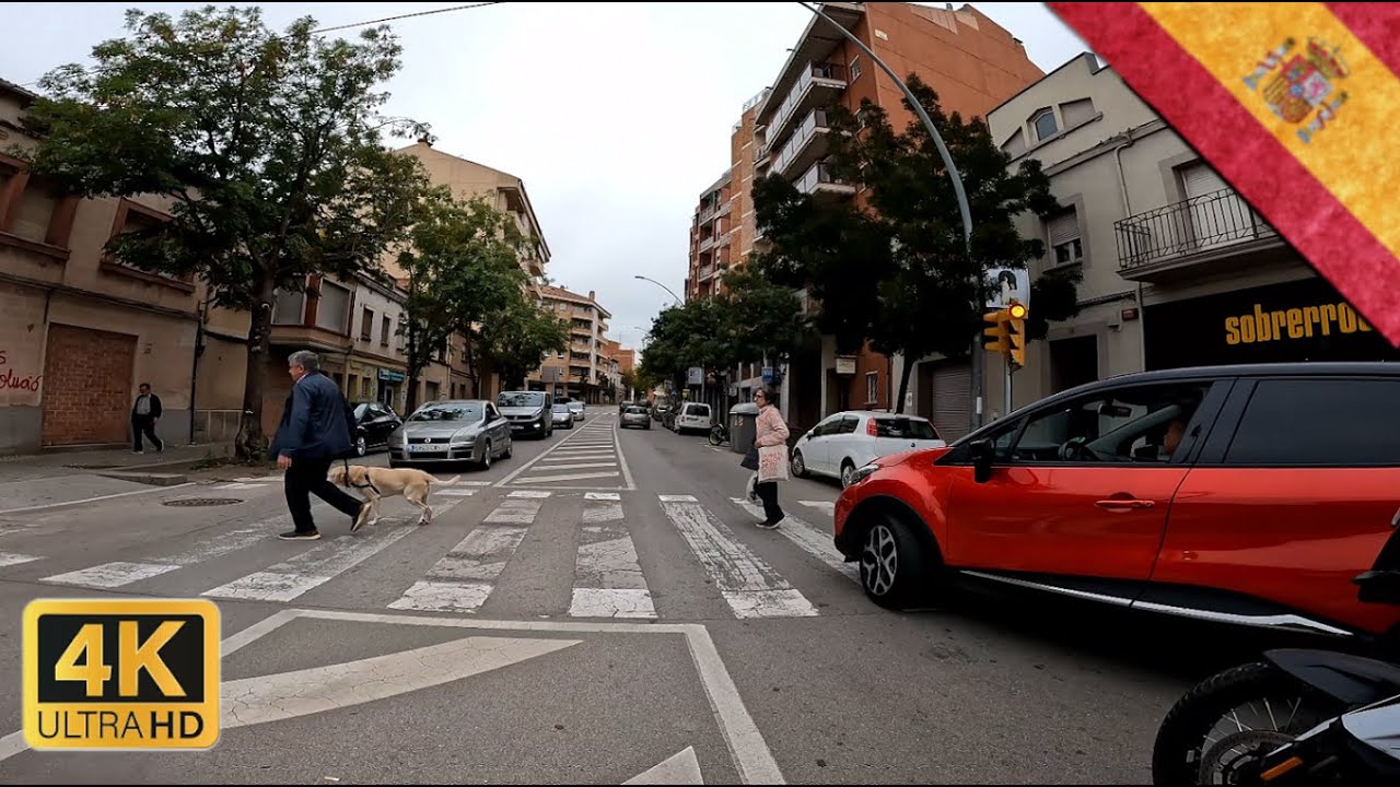 Manresa I Driving Downton and Industrial Area I Spain 4K City Drive I Raw Engine Sound 🇪🇸