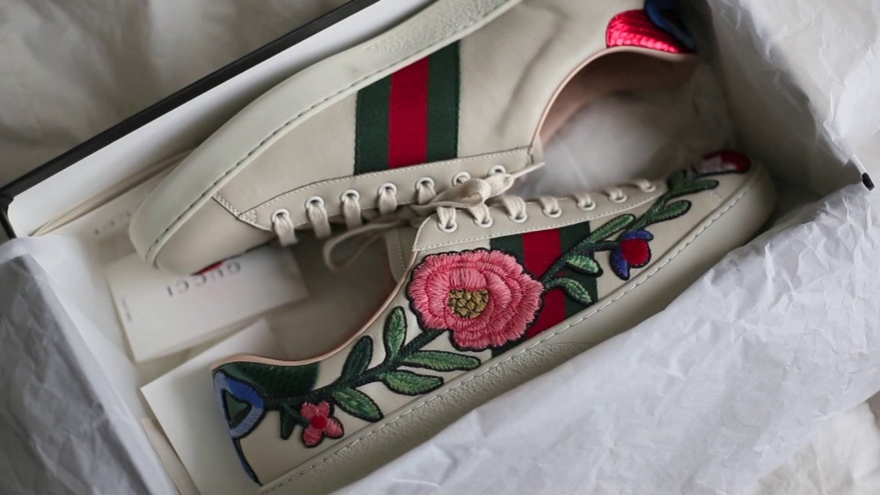 Gucci ace sneakers floral. Review and unboxing