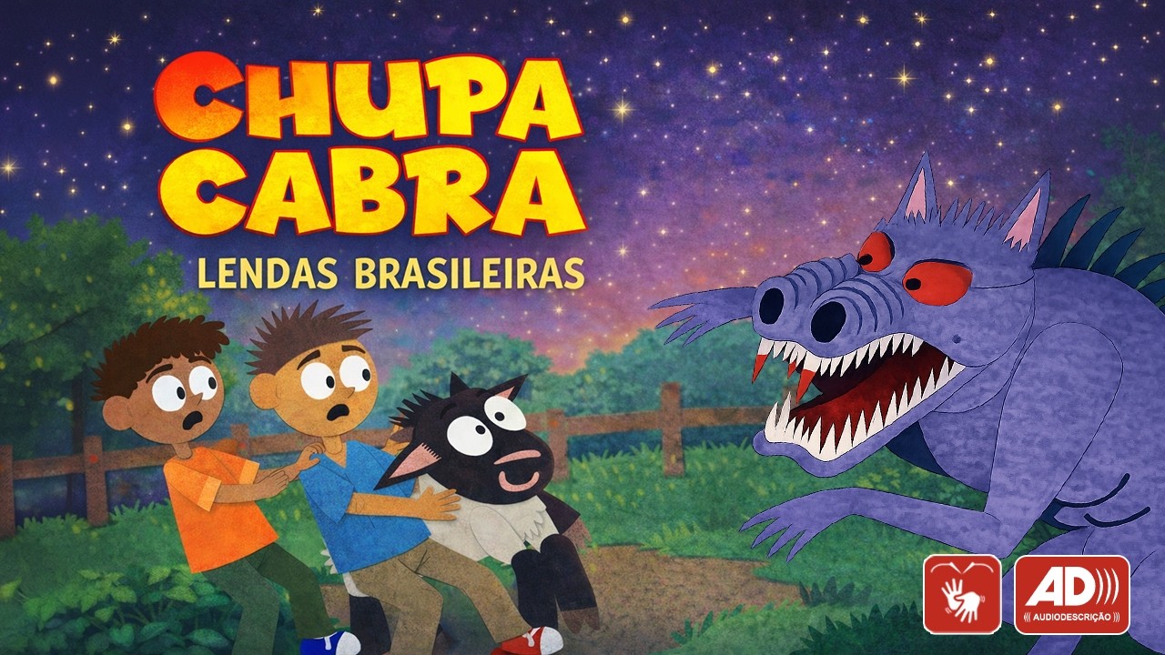 👋😃 [LIBRAS] ENCONTREI O CHUPA CABRA! 😮🌙 | Animacriança – Lendas Brasileiras (EP. 06)