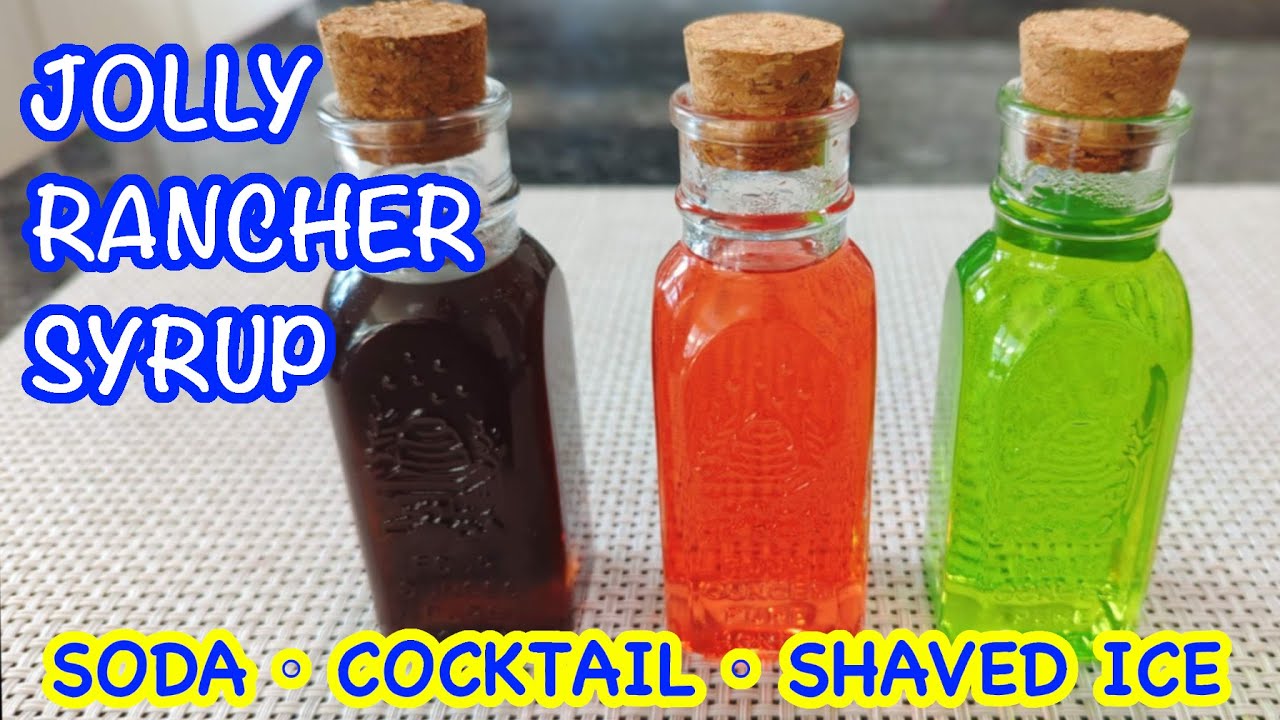 Jolly Rancher Syrup! Re-purpose hard candy into grape soda, apple martini, & watermelon shaved ice!