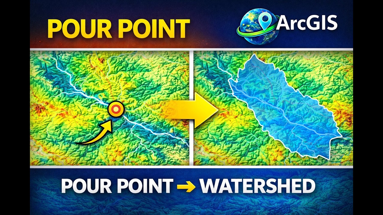 Watershed Delineation Using Pour Point in ArcGIS  Part 2