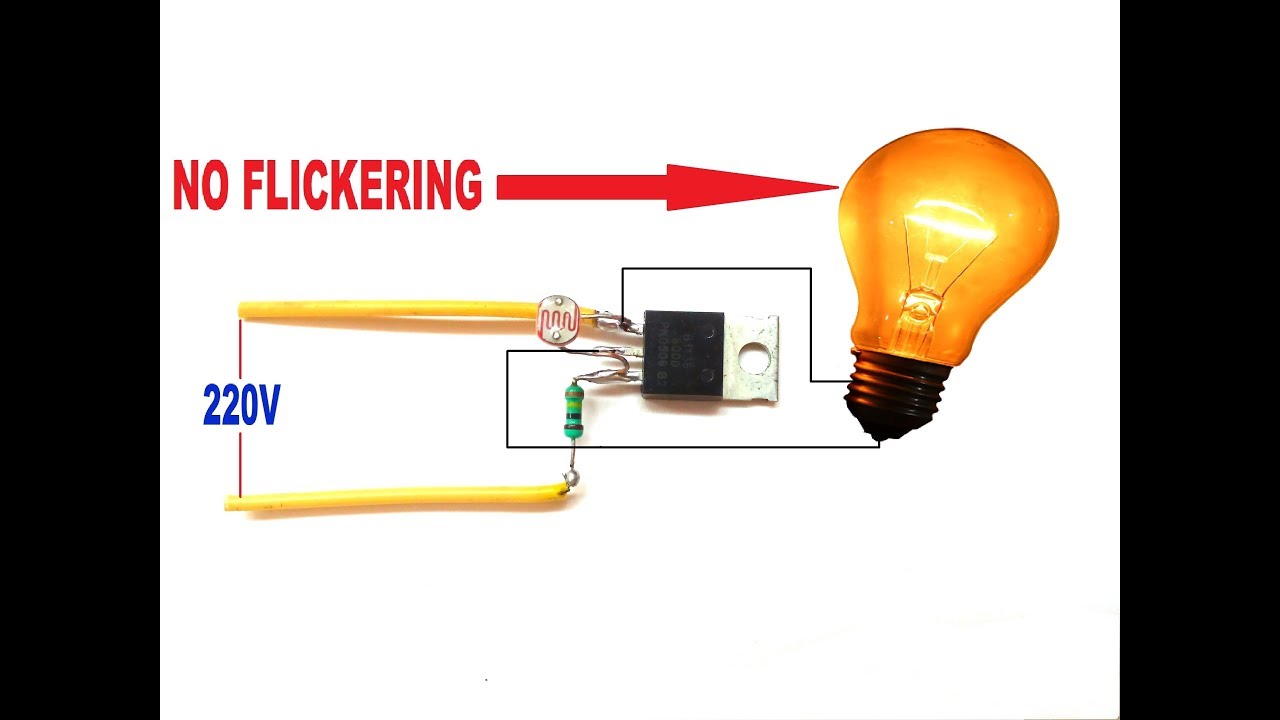 How To Make 220 Volt Automatic ON/OFF LDR Circuit..No Relay..No Battery..Simple Dark Sensor circuit.