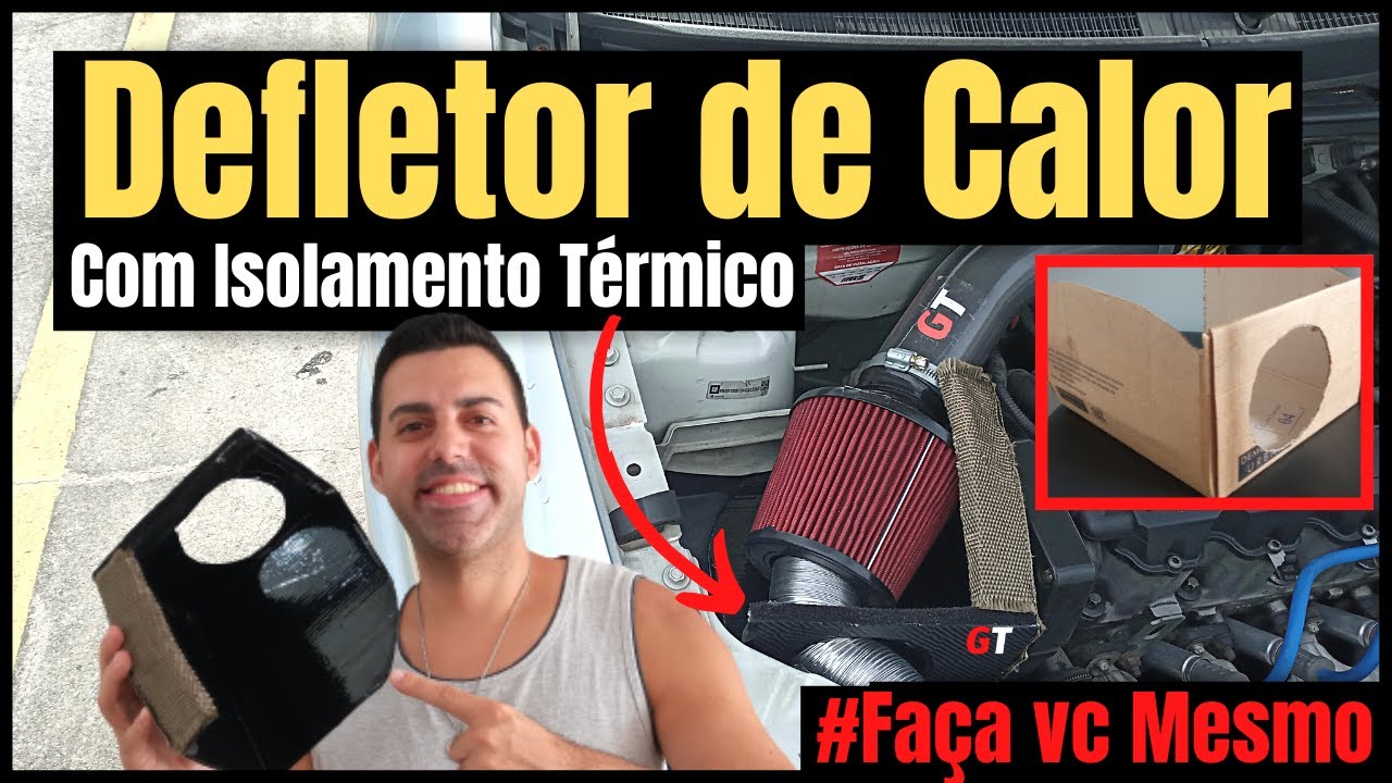 COMO FAZER DEFLETOR DE CALOR PARA FILTRO DE AR ESPORTIVO COM CAIXA DE PAPEL&Acirc;O - GASTANDO POUCO