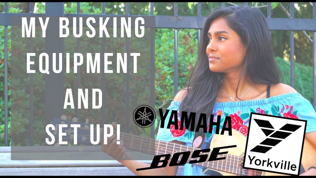 Busking equipment and set up - BEGINNERS TUTORIAL - Bose amp, Yamaha APX T200, Yorkville
