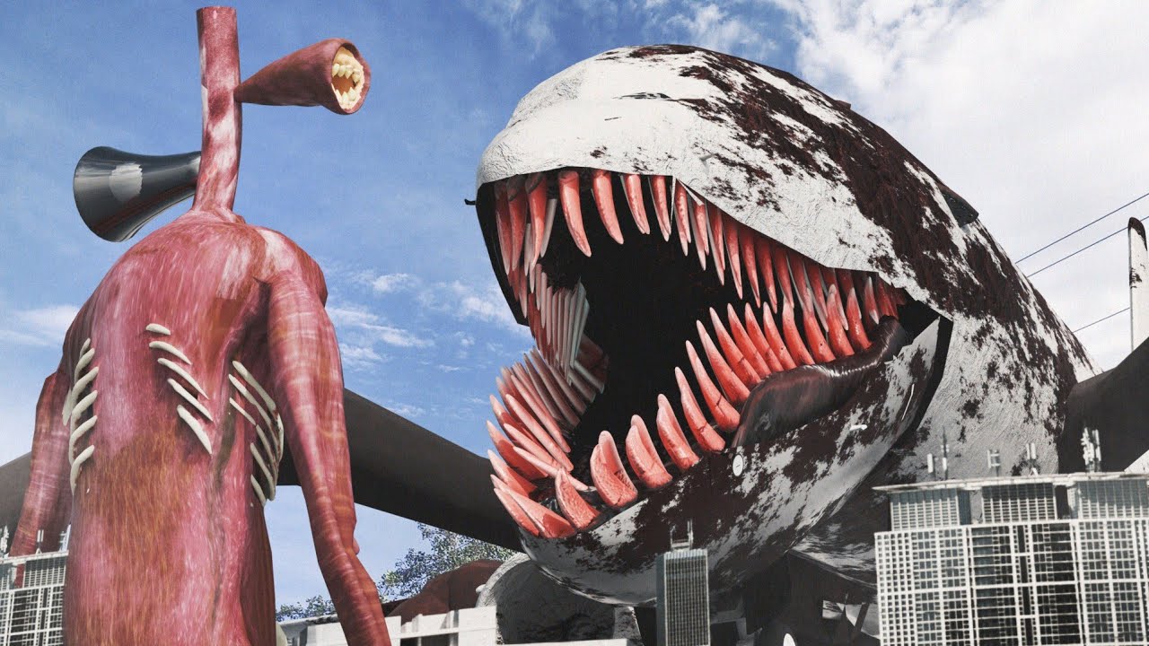 Siren head vs Plane eater monster's all forms in real life 