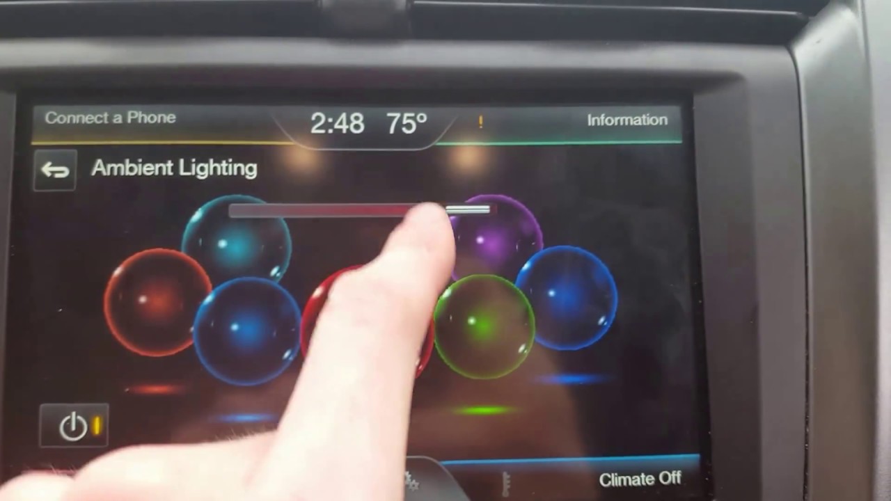 How to change your ambient lighting on your 2011-2017 ford fusion escape edge my ford touch