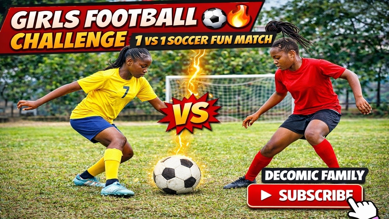 Girls Football Challenge  | 1 vs 1 Soccer Fun Match #games #fun