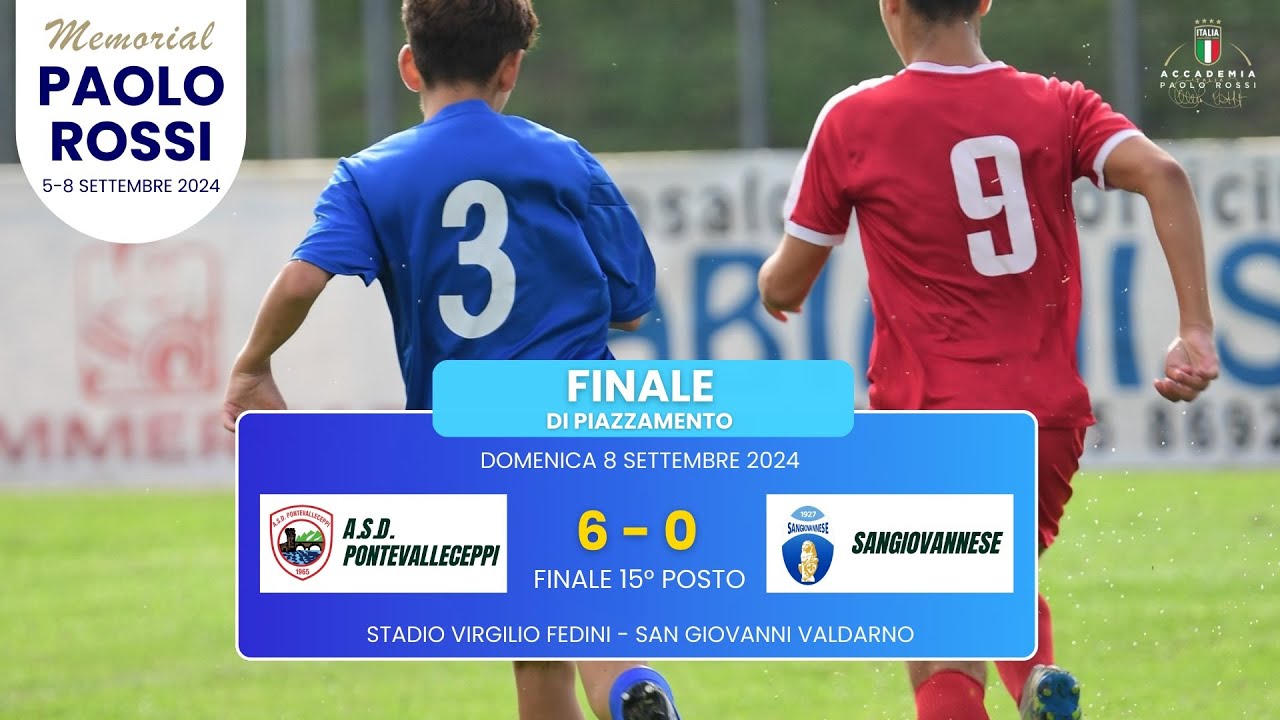 Pontevalleceppi - Sangiovannese 6-0 - Memorial Paolo Rossi 2024