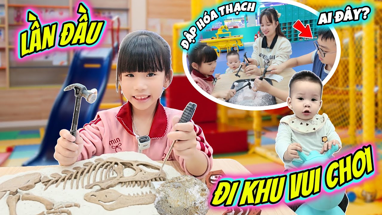 Gia Đình MiMi Lần Đầu Đập Tượng Hóa Thạch Truy Tìm Kho Báu Khảo Cổ Cùng Người Lạ Mới Quen
